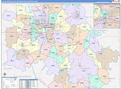 Canton-Massillon Metro Area Wall Map Color Cast Style 2026